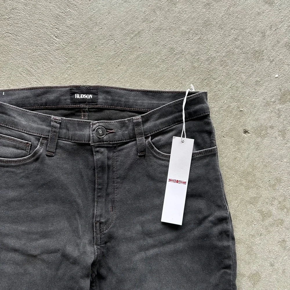 BRAND NEW Hudson Natalie Pants Womens Size 27 Black Super Skinny Ankle Mid‎ Rise
